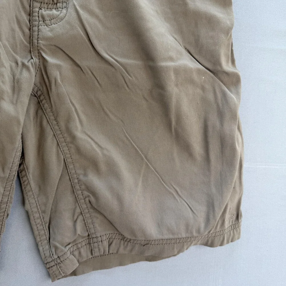 PrAna Shorts Mens FIT 34 Beige Chino 5 Pocket Flat Front Casual Outdoor 9 Inseam